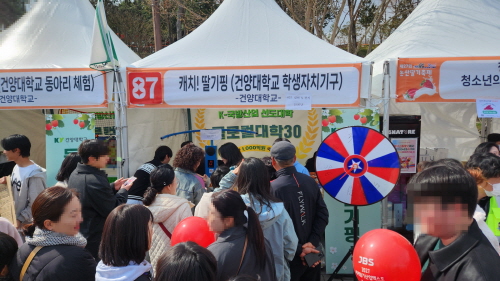 건양대 학생자치기구, 논산딸기축제 부스 수익금으로 의성 산불피해 복구 지원